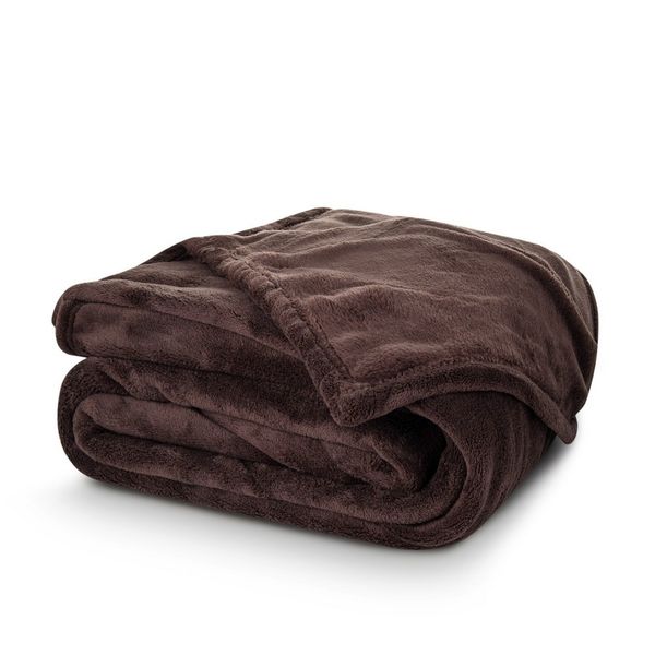 Koc 150x200cm mikrofibra- BRĄZ zdjęcie 1