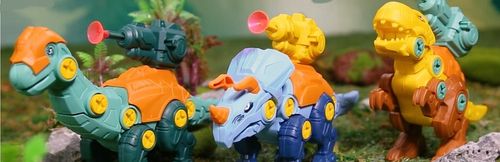 DINOZAURY DO SKRĘCANIA ROZKRĘCANIA Zestaw 3 FIGURKI z wyrzutniami STRZAŁKI na Arena.pl