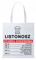 Dla Listonosza Prezent Torba Eco Biała Shopper Z Nadrukiem Ze Zdjęciem