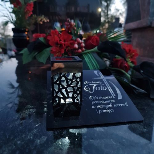 ZNICZ SOLARNY Wieczna Latarenka LED STATUETKA GRÓB lampka dla TATY na Arena.pl