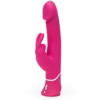 happy rabbit realistic dual density pink - model z dwuwarstwowym silikonem