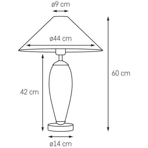 Abażurowa LAMPA stołowa REA 40607102 Kaspa stojąca LAMPKA biurkowa do sypialni nocna złota czarna na Arena.pl