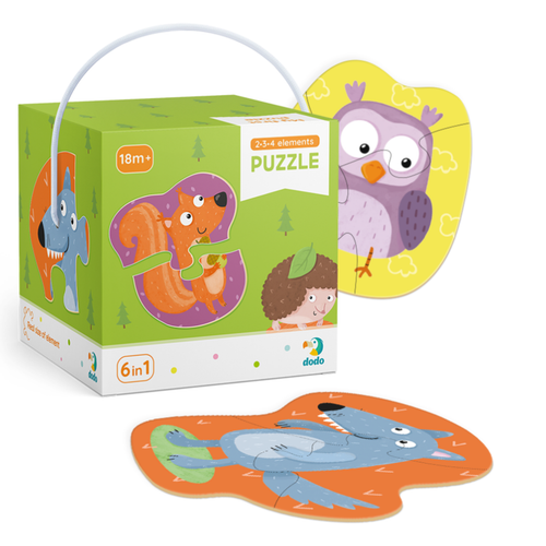 Puzzle Dodo Toys Dodo 18 Elementów Puzzle 2-3-4 Zwierzęta Leśne  300195 na Arena.pl