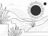 Plakat 20x15cm Linearny Pejzaż