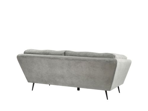 Sofa 3-osobowa welurowa szara LENVIK na Arena.pl