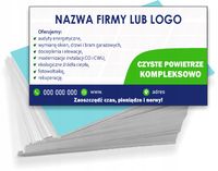 Wizytówki reklamowe 200 szt różne wzory CZYSTE POWIETRZE KOMPLEKSOWO