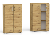 Regał komoda Pola 2D 110 x 80 cm Dąb Artisan do biura