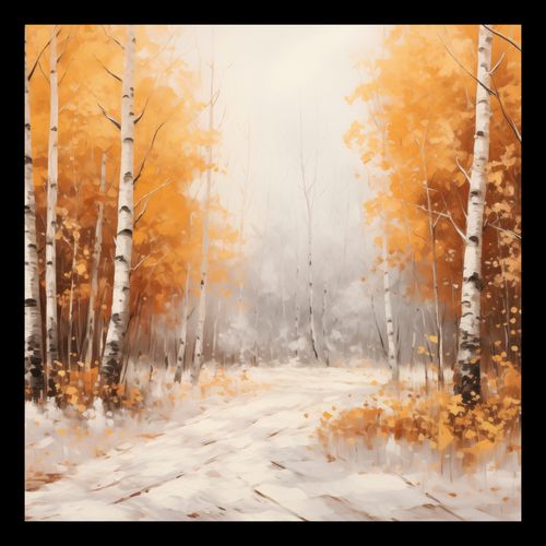 Plakat 30x30cm Jesienne Brzozy na Arena.pl