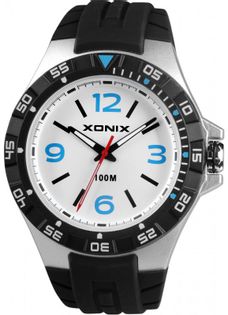 Xonix Męski zegarek wskazówkowy, duże oznaczenia godzin, podświetlenie, WR 100M , antyalergiczny
