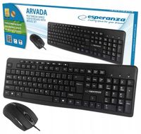 PRZEWODOWY ZESTAW KLAWIATURA I MYSZ MULTIMEDIALNY CICHY MYSZKA USB