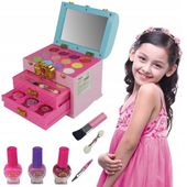 ZESTAW DO MAKIJAŻU Z KOSMETYKAMI KUFEREK SZKATUŁKA LUSTRO SPA