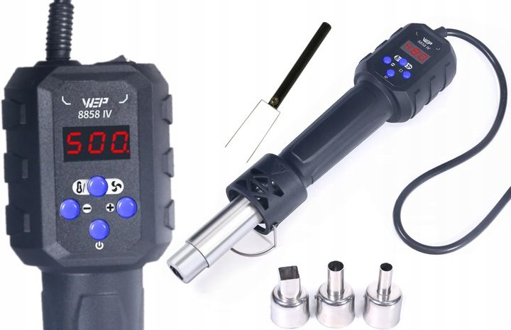 Stacja Lutownicza HOTAIR WEP 8858-IV mała, przenośna +Zestaw dysz zdjęcie 1