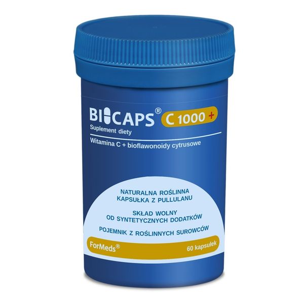Formeds Bicaps WITAMINA C 1000+ Hesperydyna ODPORNOŚĆ Zmęczenie Kolagen 60k zdjęcie 2