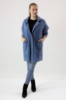 Klasycznym płaszcz Alpaka Marcela Standard Jeansowy UNI