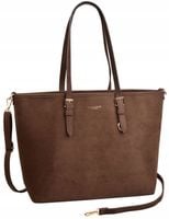 FLORA&CO PARIS TOREBKA damska SHOPPER A4 CASUAL ZAMSZ czekolada
