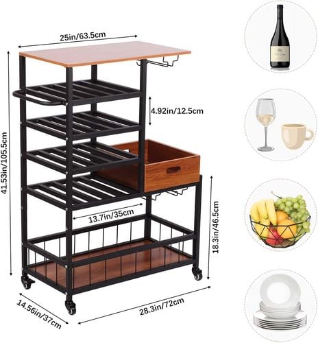 Wózek kuchenny Barowy Na Kółkach na Arena.pl