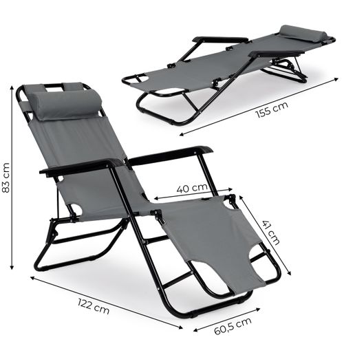 Leżak ogrodowy z zagłówkiem na Arena.pl