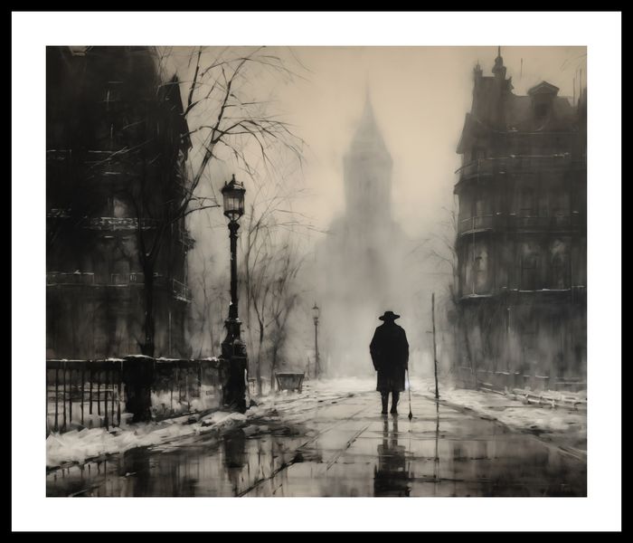 Plakat 60x50cm Mgła nad Londynem zdjęcie 3