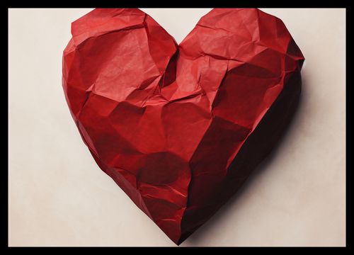 Plakat 42x29,7cm Kreślone Serce na Arena.pl