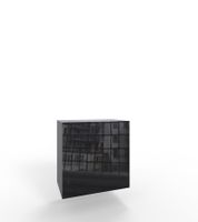 VIGO KWADRAT - czarna szafka wisząca, podwieszana, front połysk