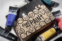 Zestaw 6 farb akrylowych 120ml FeelMyPaint podstawowe kolory profesjonalne