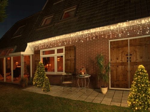 SOPLE FLASH 500 LED ZEWNĘTRZNE BIAŁE CIEPŁE CHOINKOWE lampki z Flashem na Arena.pl