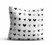 PODUSZKA - Czarne serduszka