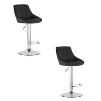 Hoker KAST - aksamit czarny / baza chrom x 2