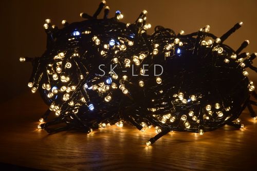 LAMPKI CHOINKOWE 300 LED BIAŁE CIEPŁE FLASH ZEWNĘTRZNE WEWNĘTRZNE na Arena.pl