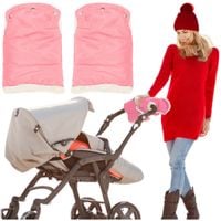 Mufka do wózka rękawice różowe STARKY