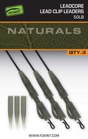 2 x LEADCORE FOX LEAD CLIP LEADERS 50LB