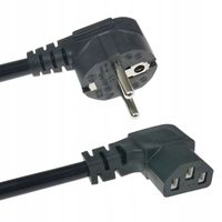 2 x 5x Przewód zasilający C13 do komputera PC monitora drukarki | KĄTOWY 1,