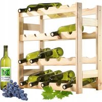 STOJAK REGAŁ NA WINO BUTELKI DREWNIANY 20 BUTELEK PÓŁKA NA ALKOHOL
