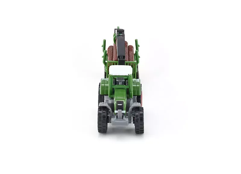 Traktor z leśną przyczepą, zielony zdjęcie 3