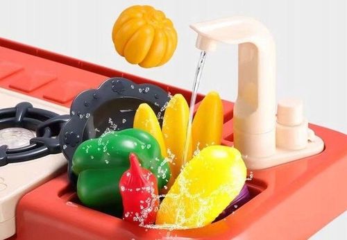 Kuchnia dla dzieci lodówka kran z wodą para różowa 64AR na Arena.pl