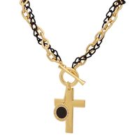 naszyjnik krzyżyk i monety (c21/wio/09au-kolor)