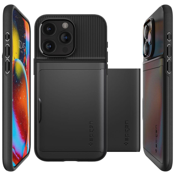 spigen slim armor cs iphone 15 pro black zdjęcie 1