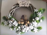 Wianek świąteczny Boże Narodzenie na drzwi stroik