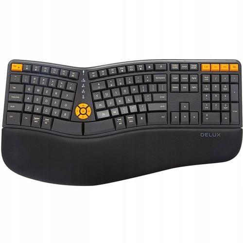 Bezprzewodowa Klawiatura Ergonomiczna Delux Gm905db Bluetooth 5.0 2.4g na Arena.pl