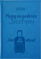 KALENDARZ A5 2026 dzienny KSIĄŻKOWY z grawerem PLANER NA PODRÓŻE Z IMIENIEM