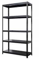 Regał Magazynowy Do Piwnicy 180x60x40cm CZARNY- 5 Półek, C.Obciążenie