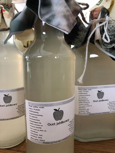OCET JABŁKOWY NIEPASTERYZOWANY EKOLOGICZNY DOMOWY MATKA OCTOWA 500ml na Arena.pl