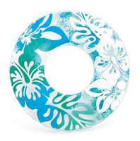 Koło dmuchane do pływania HAWAJSKIE KWIATY 91 cm INTEX 59251 niebieskie