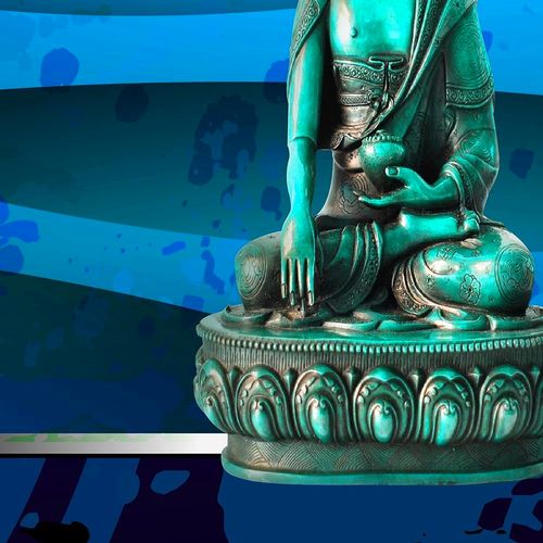 Deco Panel, Budda na abstrakcyjnym tle 3 120x80 na Arena.pl