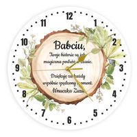 Prezent dla Babci i Dziadka Zegar z kolorową grafiką z personalizacją
