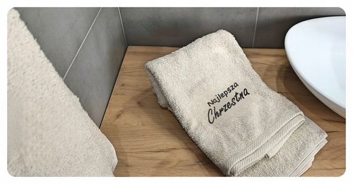 PODZIĘKOWANIE Dla Matki Chrzestnej PIERWSZA KOMUNIA - Ręcznik Kubek Prezent na Arena.pl