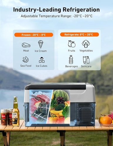 Lodówka kempingowa AstroAI z zamrażarką 22 litry, przenośna lodówka 12/24 V na Arena.pl