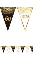 Baner flagi 60 urodziny, czarno-złoty