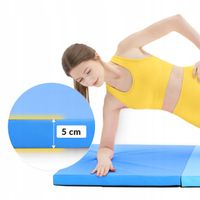 MATA DO ĆWICZEŃ MATERAC SKŁADANY GIMNASTYCZNY REHABILITACYJNY GRUBY FITNESS