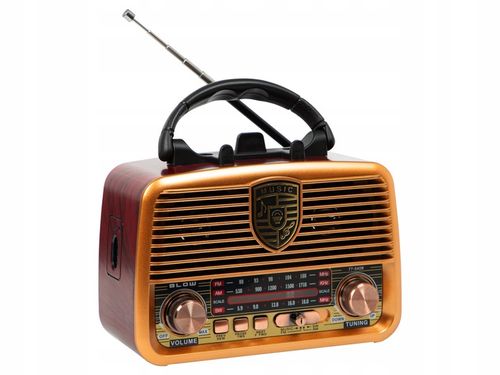 RADIO KUCHENNE PRZENOŚNE RETRO NA BATERIE SOLARNE BLUETOOTH ANTENA na Arena.pl